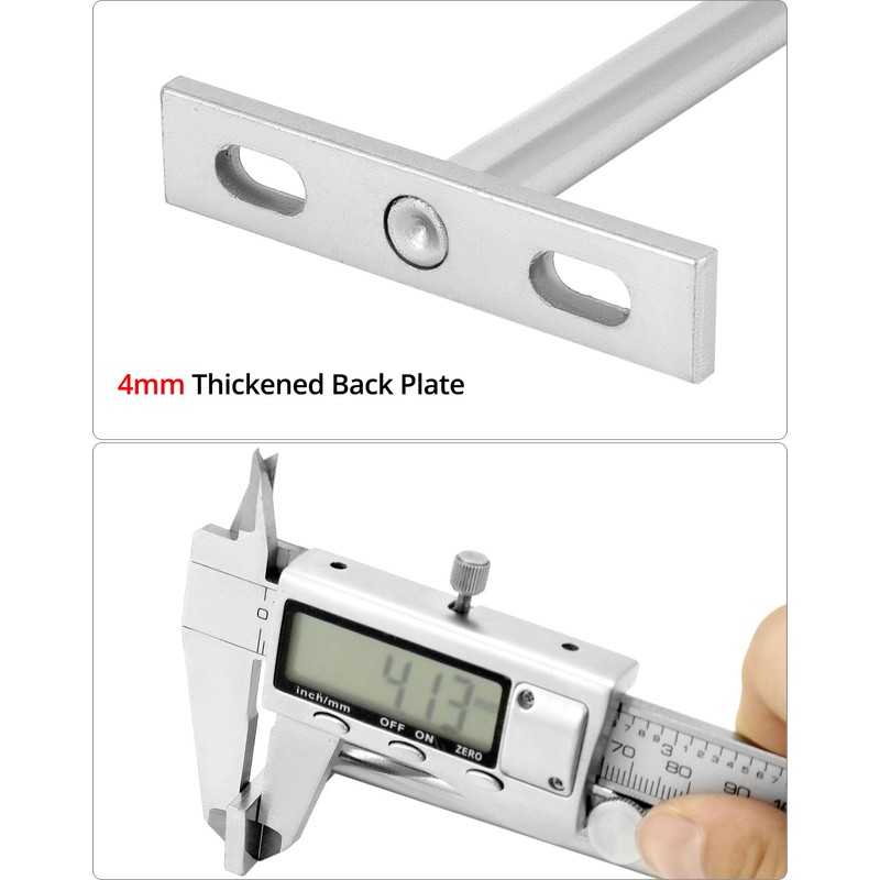QWORK® Pack of 8 Invisible Shelf Brackets - 100 mm