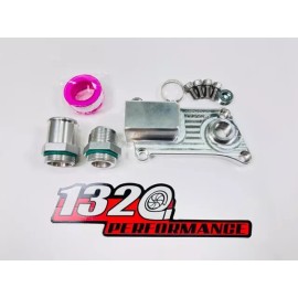 1320 K-Series Upper Coolant Housing Straight Inlet & AN fitting For K20Z3 K24 V1