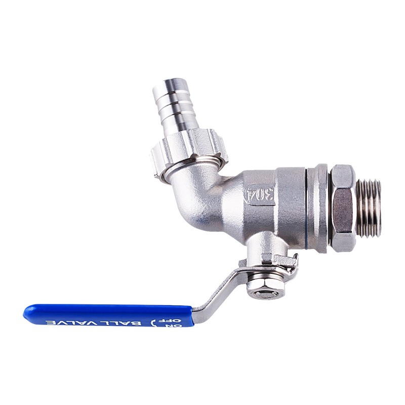 TIZZE 1/2 inch Stainless Steel Ball Valve Weldless Bulkhead for