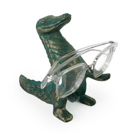 DreamsEden Cast Iron Alligator Spectacle Display Eyeglass Holder Alligator Sunglass Stand Decorative Glasses Holder Metal Eyewear Storage Rack Crocodile Figurine for Table Desktop Nightstand