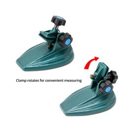 QWORK Micrometer Stand with Double Non-Slip Clamping Pad, 2 Pack Painted Cast Iron Base Micrometer Stand for Micrometers Up to 4"