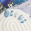 Deep Blue Mermaid Nail Tips - Almond Egg / 딥