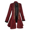 Teyujosem Women's Medieval Pirate Jacket Embroidery Renaissance Gothic Steampunk Coat(Z2895RD,3XL)