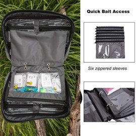 Ussuris Fishing Tackle Binder Bag Lure Biat Organized Storage Binder Case(Black)