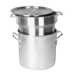 Excellante 8 Quart Aluminum Heavy Gauge Double Boiler Satin Finish