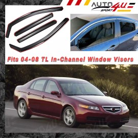 Fits Acura TL 2004-2008 In-Channel Window Rain Wind Visor Shade Guard Deflectors