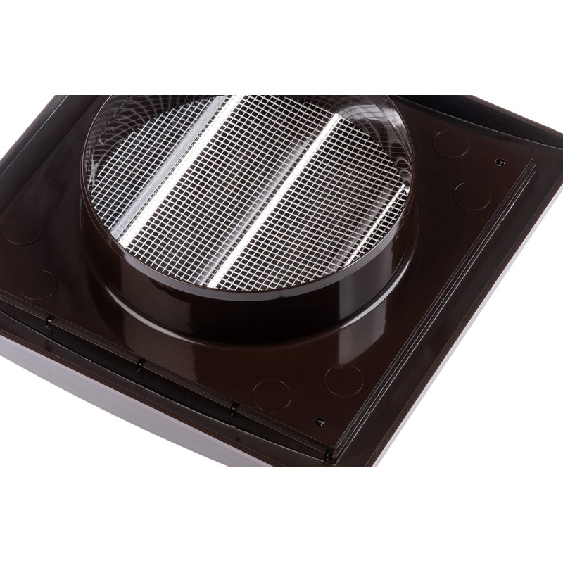 Steinberg14 Brown 125mm / 5'' Plastic Gravity Grille - Ducting