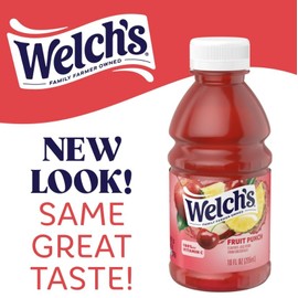 Walch's Fruit Punch Juice Drink, 10 fl oz On-the-Go Bottle (Pack of 6)