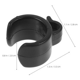 Toyvian 20pcs Microphone Stand Cable Clips Boom Pole Cable Clamp for Phone Mic Black