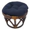 18 Inch Dark Navy Round Footstool Papasan Chair Cushion -