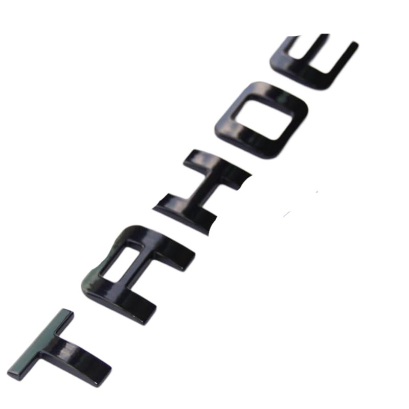 3pack Gloss Black Tahoe Nameplate Emblems Letter Badge Compatible with