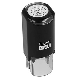 ExcelMark Custom Round Self Inking Inspection Stamp - 5/8" Diameter (2 Lines)
