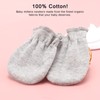 BQUBO Newborn Infant Toddler Mittens No Scratch Cotton Elastic Wrist