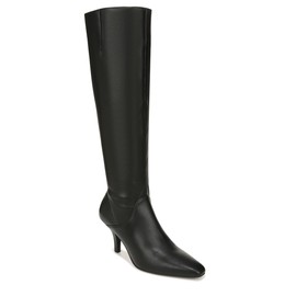 Franco Sarto Womens Lyla Pointed Toe Knee High Boots Black Wide Calf Leather 8.5 M