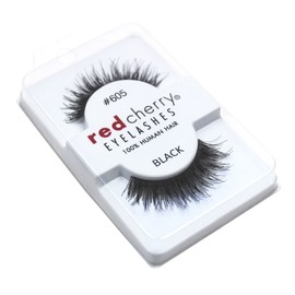 Red Cherry 100% Human Hair False Eye Lashes Fake Eye Lashes #605 6 Pack