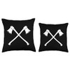 Axe Thrower Gift Crossed Axe Sledgehammer Throw Pillow, 18x18, Multicolor