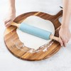 BILL.F Wood Pizza Peel 16 Inch,16" Acacia Wood Round Cutting