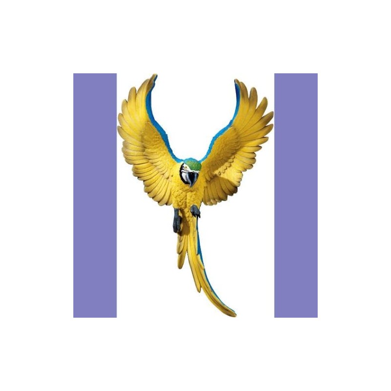 Design Toscano Flapping Macaw Bird Tropical Decor Wall Sculpture, 16