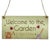 Second Ave Welcome To The Garden Relax Wooden Hanging Rectangle