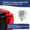 2 Pack ATN3600L Diamond Stylus Needle Replacement with Cleaning Brush,
