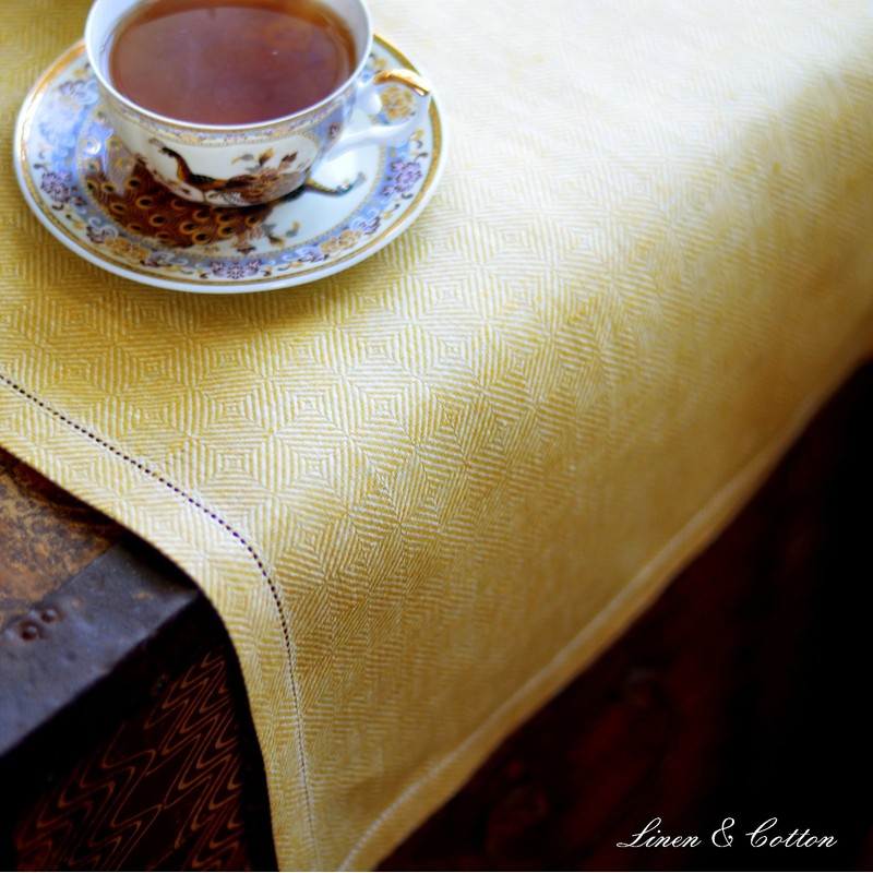 Linen & Cotton Scandi Luxury Hemstitched Table Runner, 100% Linen