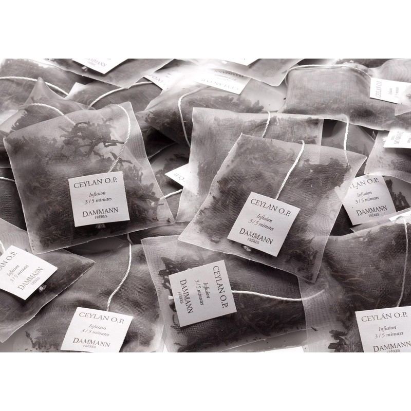 Dammann Freres Sachets, Ceylon Tea Bags, Premium Gourmet French Black