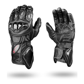 Ultimate Protection Carbon Kevlar Motorbike Leather Gloves L