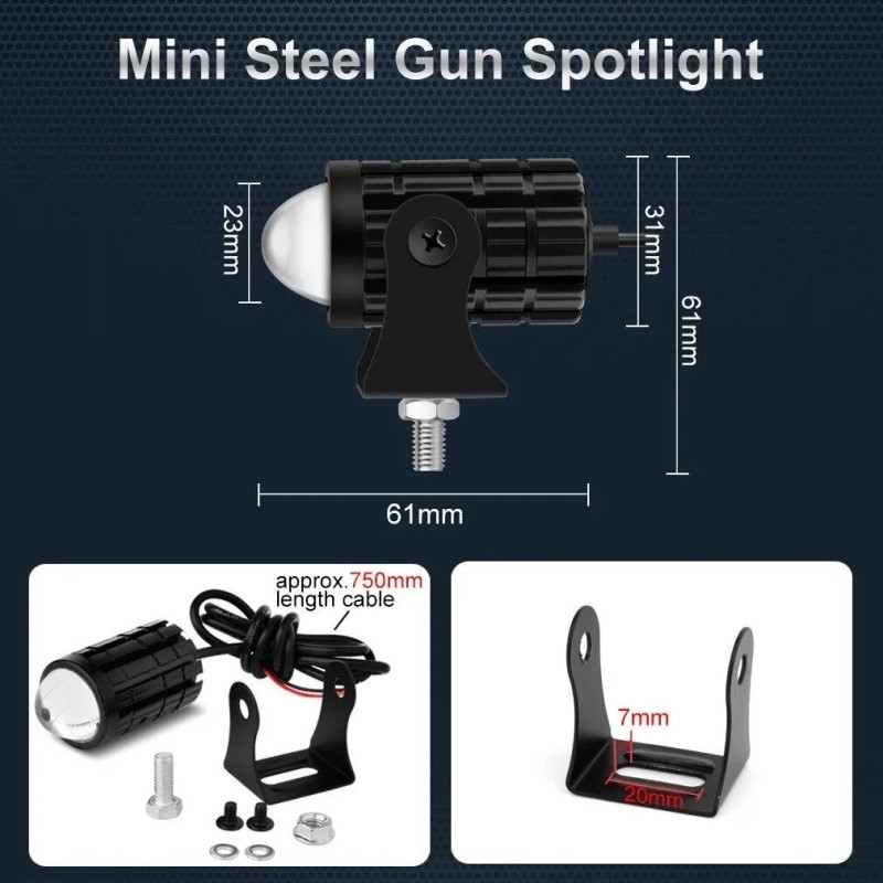 Automotriz Motocicleta Luces Led 20w Alta / Baja 2400 Lúmene