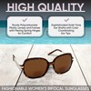 Yogo Vision Bifocal Reading Sunglasses for Women-Classic Square UV400 Sun