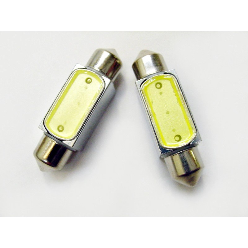 Lumiglow 36mm Cool White Interior Courtesy Dome Light Bulbs LEDs