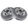 TRQ Rear Brake Drum Set Driver & Passenger Side Compatible