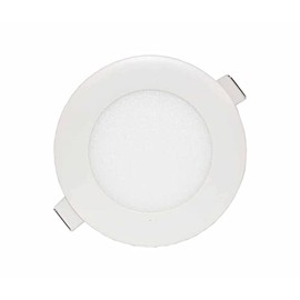 LOWENERGIE 6w LED Round Ceiling Panel Light 6000K Day White Recessed Down Lighting, 120mm Dia, 50w Halogen Equivalent