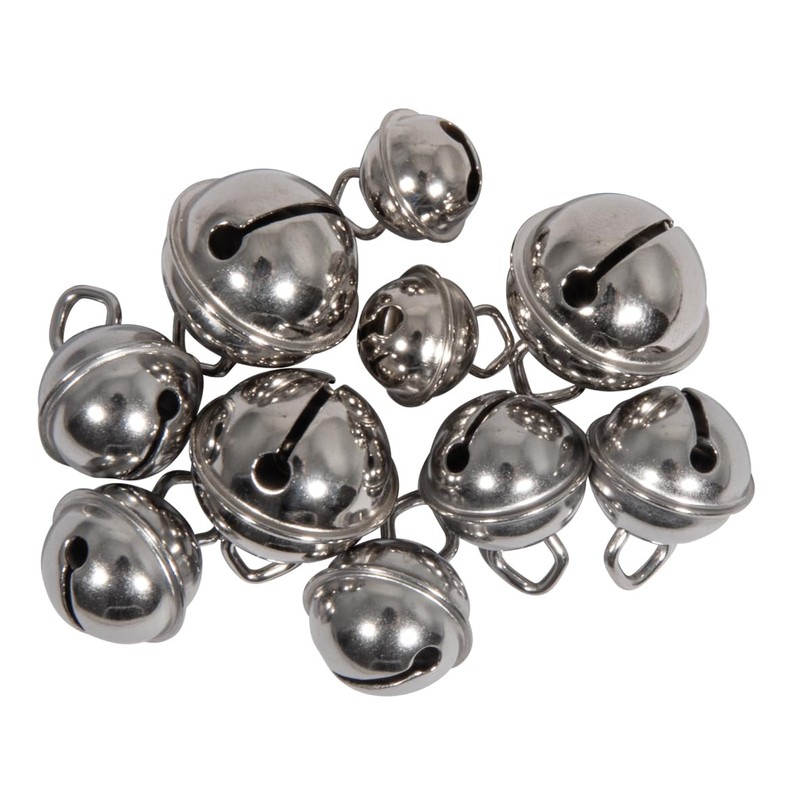 Rayher Campanelle metallo miste, tonde, argento, b2x11mm, 5x15mm, 3x19mm, bus.blis.
