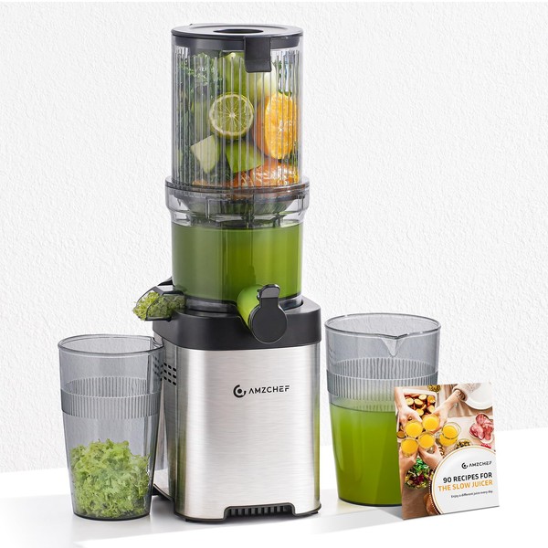 AMZCHEF Cold Press Juicer, Juicer Machines - 4.6" Large Feed