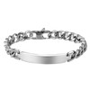 JewelryWe jewellery, stainless steel, engraving possible, bracelet, silver link curb