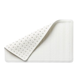 Rubbermaid Commercial Products Non Slip White Suction Backed Bath Mat 14x24 Textured Shower Pool Safety Mat