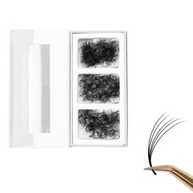 GLAMOREYELASH 750 Promade Fans Loose Mix, Natural Eyelashes Extensions 3D-16D, Handmade Individual Lashes 0.03/0.05/0.07mm Thickness, C CC D, 8-16mm Length for Fluffy Eyelash Cluster (5D-0.07-D, 14-15-16mm)