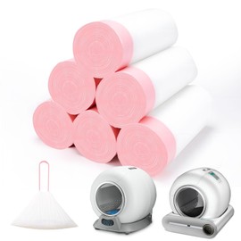 120 Count Cat Litter Box Liners, Extra-Thick Drawstring Waste Bags for PetCove and Ducksky Self-Cleaning Cat Litter Boxs, Heavy Duty Replacement Litter Bags for Automatic Litter Box