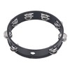 Handheld Tambourine 10 Inch Double Layer Bell Piece Solid Wood