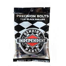 INDEPENDENT 1 1/4 PHILLIPS (BLACK) Skateboard Skate Hardware Screw Nut