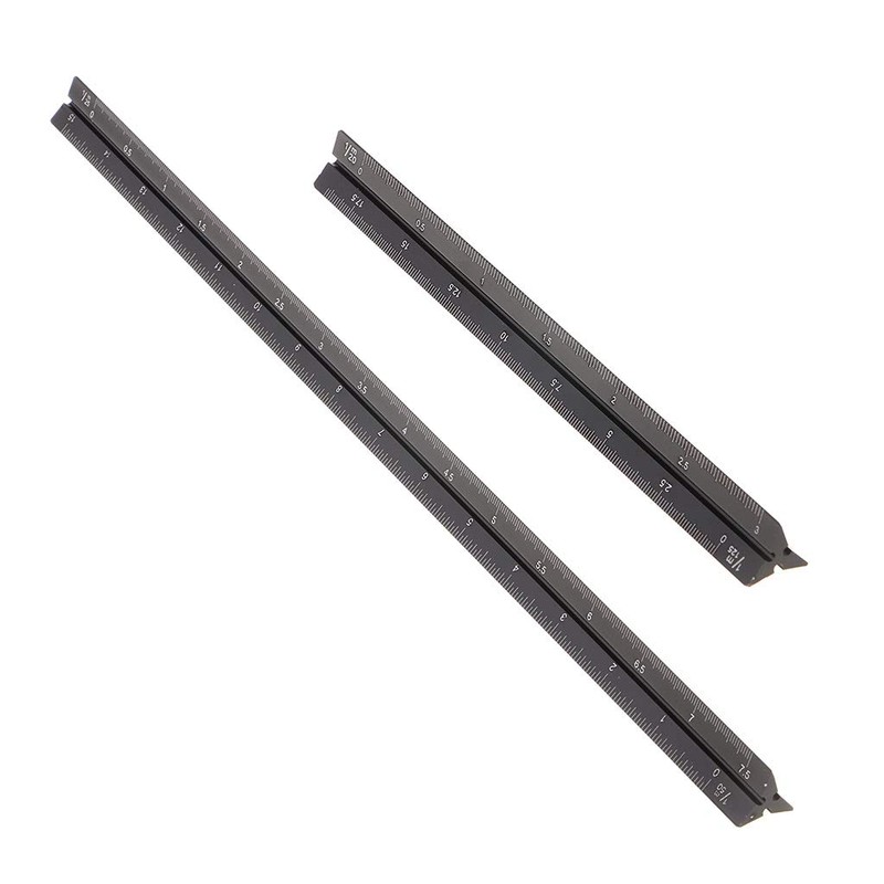 Triple Fabricado en Aluminio con Regla de funciones , 15cm