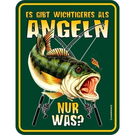 RAHMENLOS Original Tin Sign for the Angler: es gibt Wichtigeres als Angeln, nur was?