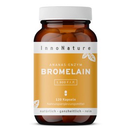 InnoNature Bromelain Capsules | Natural from Pineapple Extract | 120 Capsules, 750 mg Bromelain | Vegan, Natural