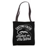 Casting Faith Hook on His Word Christian Design Tote Bag