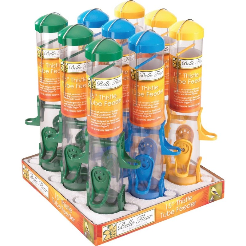 Stokes Select Thistle Tube Bird Feeder with Six Feeding Ports,