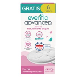 Protectores para Lactancia, 1 paquete de 54 piezas, con Sistema Absorgel Antiescurrimientos