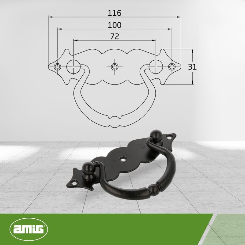 Amig – Horizontaler Türgriffe – Modell 1003 – Aus Stahl