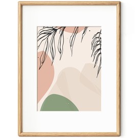 Axeman 12x16 Picture Frame - Solid White Oak Frame 12 x 16 Matted to 8.5x11 - Rounded Corner Oak Photo Frame 16x12 with Tempered Glass - Natural Wood Picture Frame for Wall Mount Display - Oak