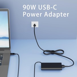 90W USB C Laptop Charger Compatible with Dell Latitude 3400 3500 5289 5400 7300 5300 7400 7390 7200 2in1 XPS 15 13 Precision 3540 0TDK33 DA90PM170 Type C AC Adapter