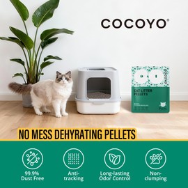COCOYO Cat Litter Pellets, Zeolite, Long-Lasting Odor Control Non-climping, 21 Lbs Pack